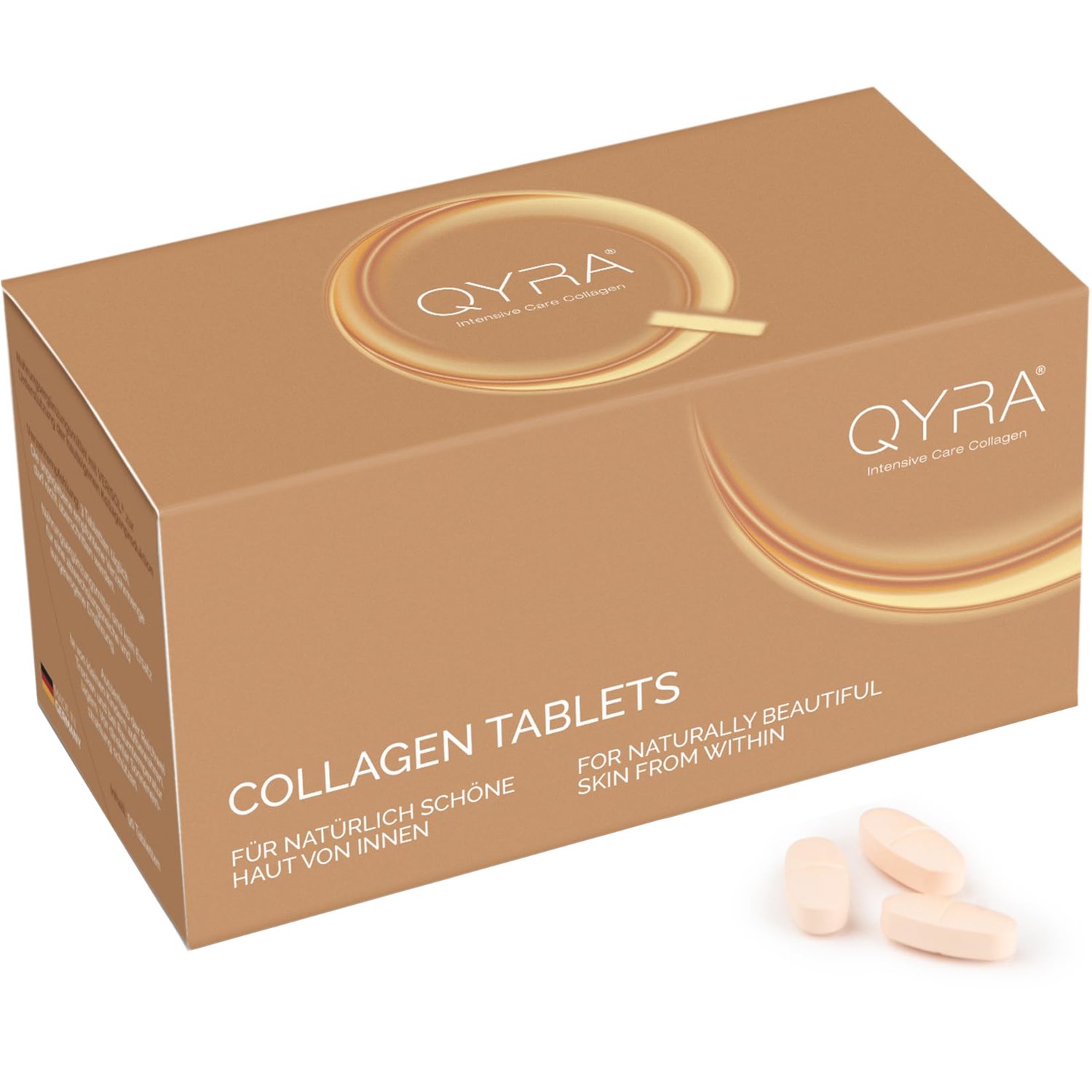 Qyra Collagen Συμπλήρωμα Διατροφής με Βιοενεργά Πεπτίδια Κολλαγόνου για την Καλή Υγεία του Δέρματος, Μαλλιών & Νυχιών με Αντιγηραντικές Ιδιότητες 90tabs