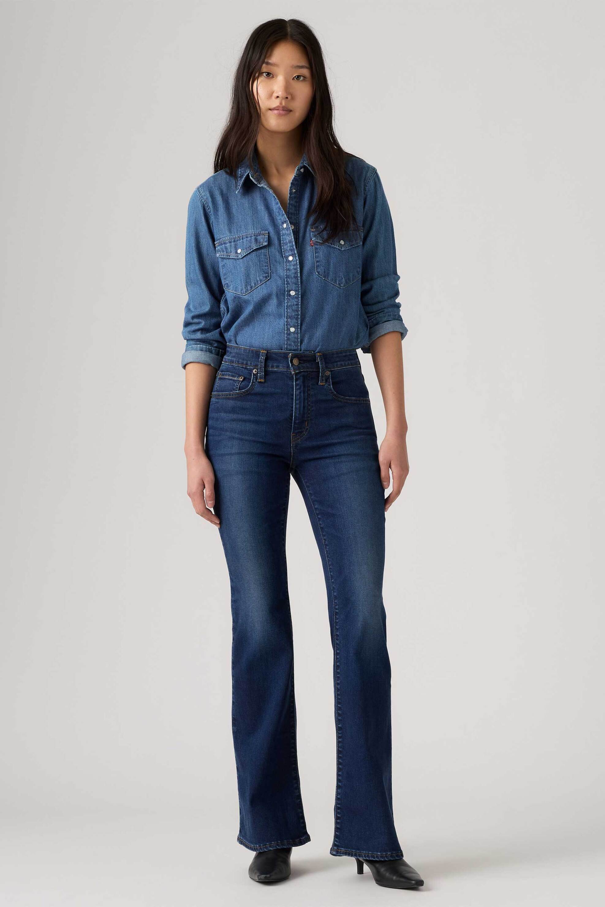 Levi's® γυναικείο ψηλόμεσο τζιν παντελόνι πεντάτσεπο Slim Bootcut Fit "726"