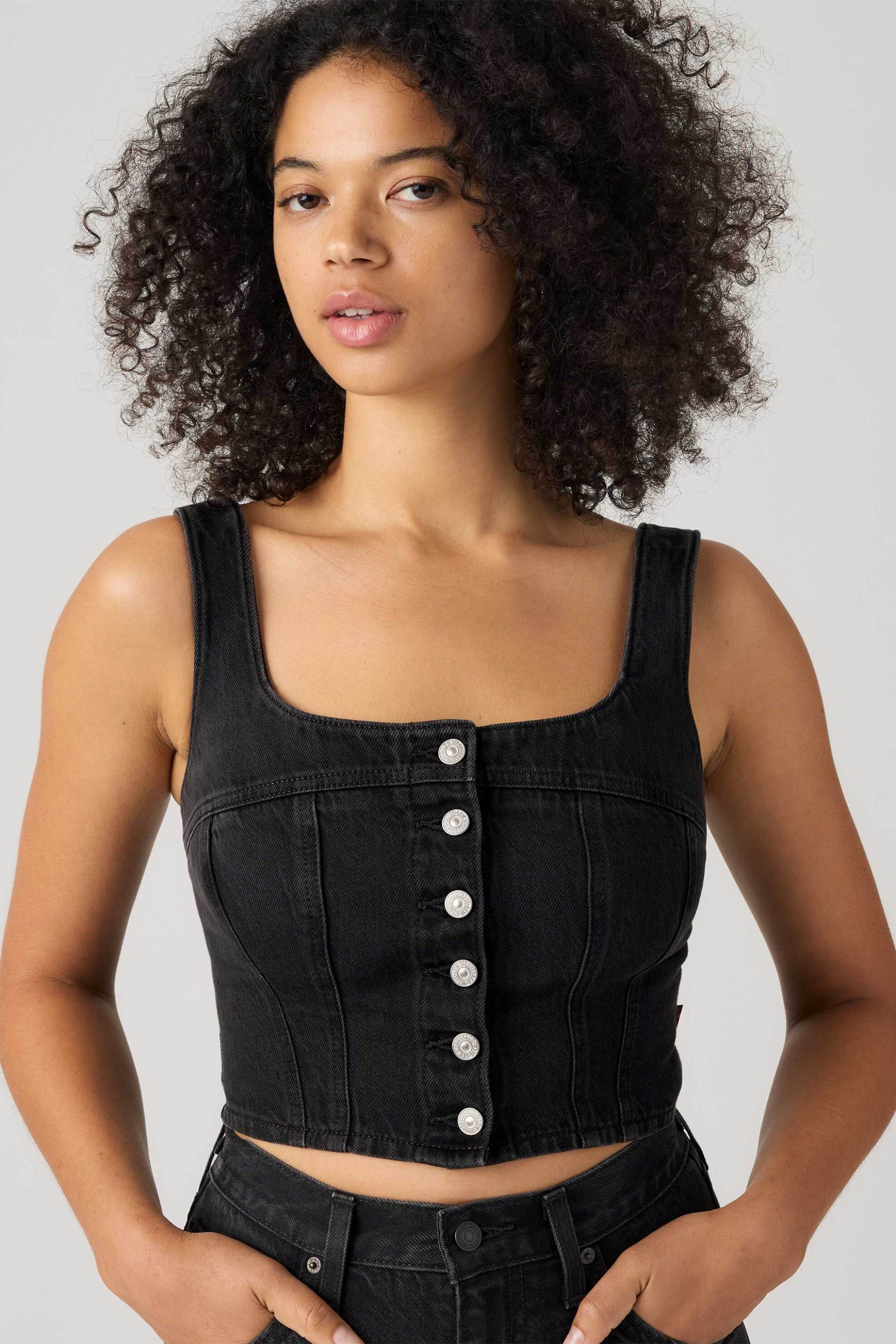 Levi's® γυναικείο denim αμάνικο τοπ Slim Fit "Audra"