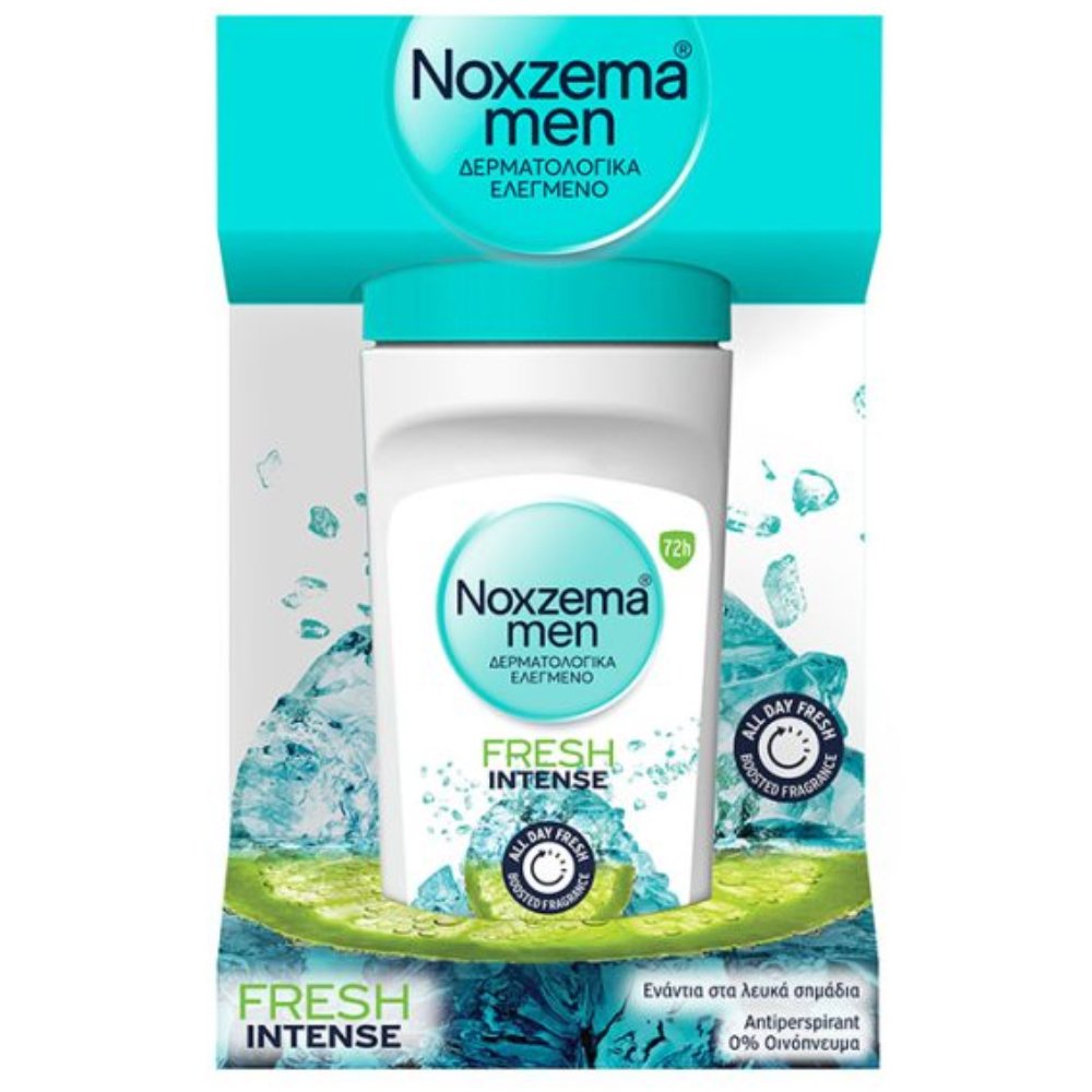 Noxzema Men Fresh Intense Antiperspirant Deodorant Roll On Ανδρικό Αποσμητικό με Άρωμα Φρεσκάδας & Δροσιάς που Διαρκεί 50ml