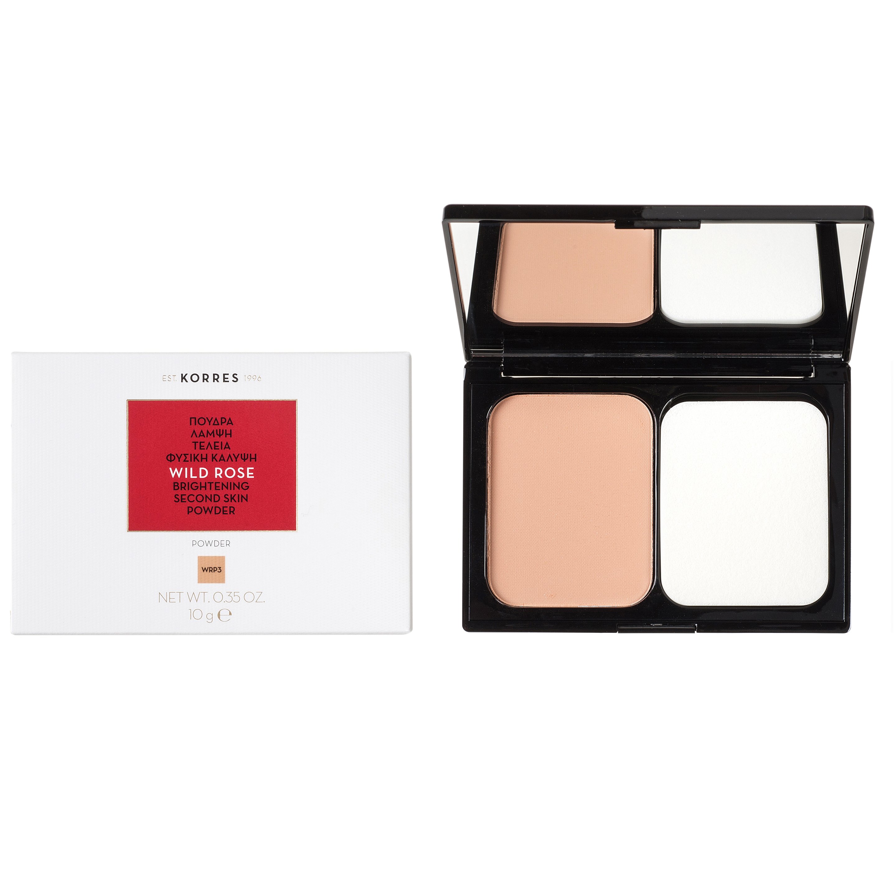 Korres Wild Rose Powder Άγριο Τριαντάφυλλο Βελούδινη Πούδρα Λεπτής Υφής για Λάμψη & Τέλεια Φυσική Κάλυψη 10g - Wrp3